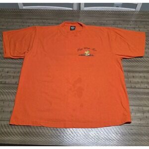 Vintage Key West Florida T-Shirt L Orange Cotton Heritage Parrot Graphic...